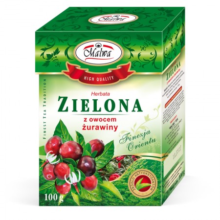 Zielona z Owocem Żurawiny 100g